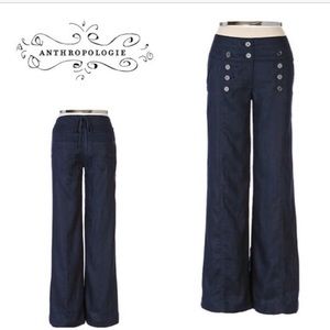 Anthropologie Bica Chela wide leg Sailor Pants